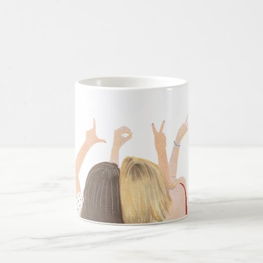 LIEBE Wasserfarben - Freundschaften Kaffeetasse (Mittel)