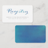 Liebe Wasserfarben-Registrierungskarten / Ozeanbla Begleitkarte (Vorne/Hinten)