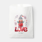 Liebe Wasserfarbene Lady Gnome mit Herzvalentine Geschenktütchen (Vorderseite)