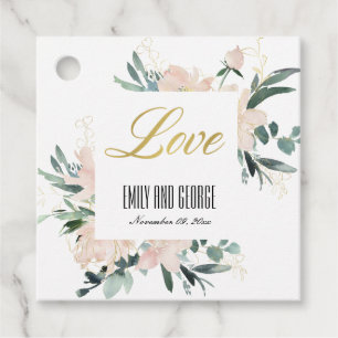 LIEBE WASSERFARBENER BLUSH FLORAL WATH WATERCOLOR GESCHENKANHÄNGER