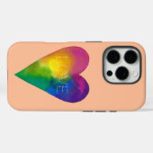 "LIEBE" Wasserfarbenherz Case-Mate iPhone Hülle (Rückseite (Horizontal))
