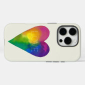 "LIEBE" Wasserfarbenherz Case-Mate iPhone Hülle (Rückseite (Horizontal))