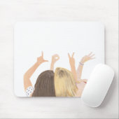 LIEBE Watercolor Friends Mouse Pad Mousepad (Mit Mouse)