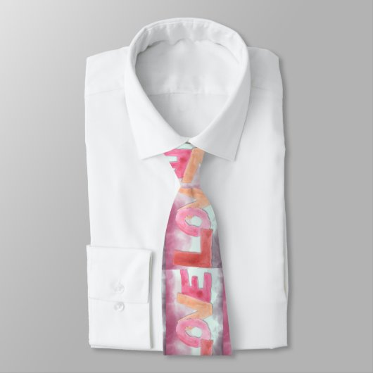 Liebe: WaterColor Neck Tie Krawatte (Gebunden)