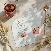 Liebe Watercolor Paares Cocktail Hochzeit Einladung