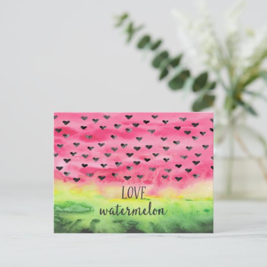 Liebe Watercolor Postkarte (Stehend Vorderseite)