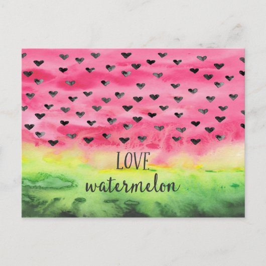 Liebe Watercolor Postkarte (Vorderseite)