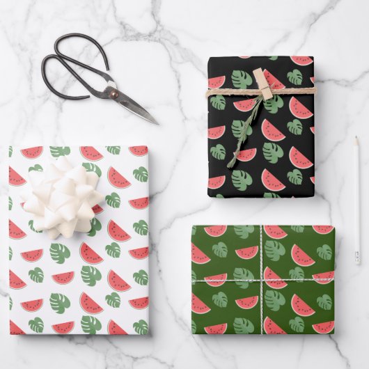 Liebe Watermelon Geschenkpapier Set (Vorderseite)