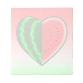 Liebe Watermelon Notizblock
