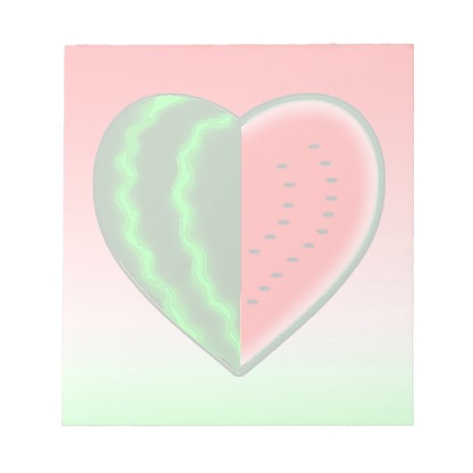 Liebe Watermelon Notizblock (Vorderseite)