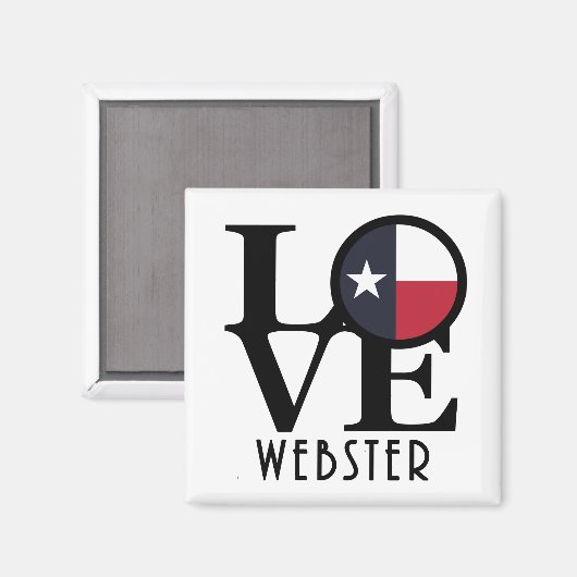 LIEBE Webster Texas Magnet (Vorderseite/Rückseite)