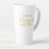 Liebe Wecke mit euch hoch Latte Tasse (Rechte Ecke)