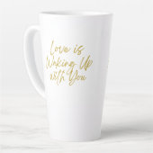 Liebe Wecke mit euch hoch Latte Tasse (Linke Ecke)