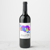 Liebe Wedding Food and Beverage Label Set Weinetikett (Vorderseite)