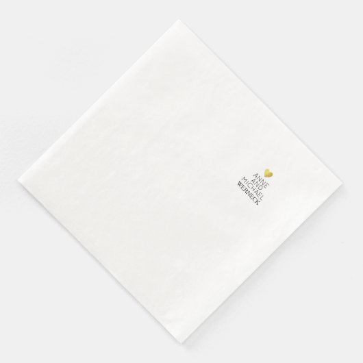 Liebe Wedding White Serviette (Ecke)