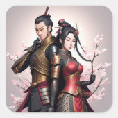 Liebe, weiche Kanten. Quadratischer Aufkleber (Vorderseite)