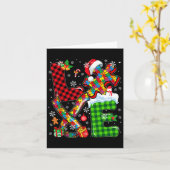 Liebe Weihnachten Autismus Bewusstsein Santa Puzzl Karte (Gelbe Blume)