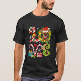 Liebe Weihnachten Chihuahua tragen Weihnachtsmannm T-Shirt