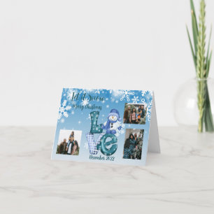 Liebe Weihnachten geklappte Fotokarte