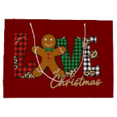 Liebe Weihnachten Lebkuchen Weihnachtsfeiertag Große Geschenktüte (Rückseite)