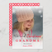 Liebe Weihnachten Oma Foto Schneeflocken Urlaub (Vorne/Hinten)