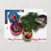 Liebe Weihnachten Postkarte (Vorne/Hinten)