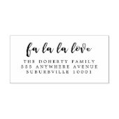 Liebe Weihnachten Rücksendeadresse Holz Briefmarke Gummistempel (Prägung)