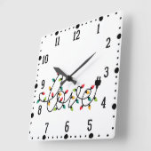 Liebe Weihnachts-Farblichter Text-45872 Quadratische Wanduhr (Winkel)