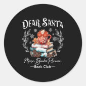 Liebe Weihnachtsbücher Bitte Weihnachten Pajamas H Runder Aufkleber (Vorderseite)