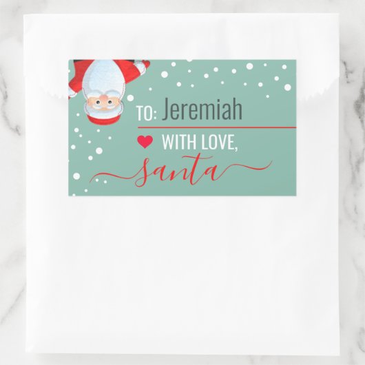 "Liebe, Weihnachtsfeier Grünes Weihnachtsgeschenk" Rechteckiger Aufkleber (Tasche)