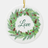 Liebe Weihnachtsfest Keramik Ornament (Vorne)