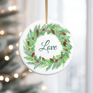 Liebe Weihnachtsfest Keramik Ornament