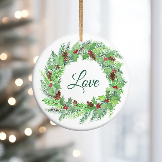 Liebe Weihnachtsfest Keramik Ornament