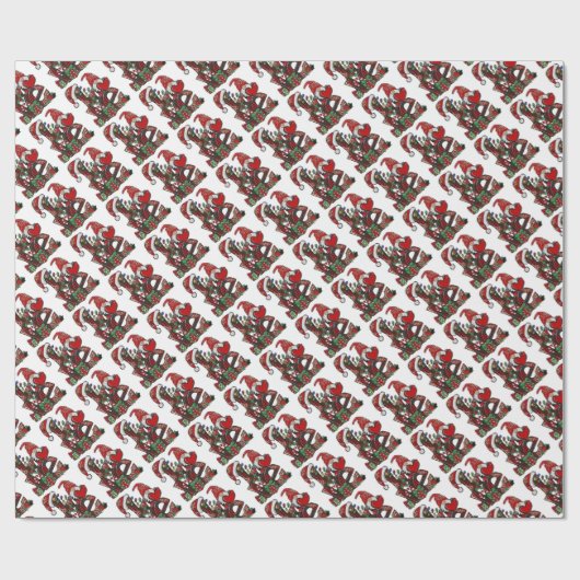 Liebe Weihnachtsgnomes Geschenkpapier (Flach)