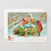 Liebe Weihnachtsgrüße Postkarte (Vorne/Hinten)