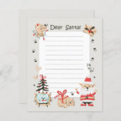 Liebe Weihnachtskatzen Brief an den Weihnachtsmann (Vorne/Hinten)