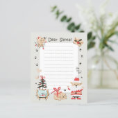 Liebe Weihnachtskatzen Brief an den Weihnachtsmann (Stehend Vorderseite)