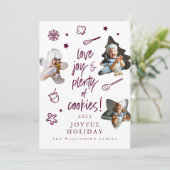 Liebe Weihnachtskekse Weihnachtsgebäck Fotos backe Feiertagskarte (Stehend Vorderseite)