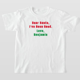 Liebe Weihnachtskids T - Shirt, bestes Verhalten T-Shirt