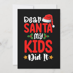 Liebe Weihnachtskinder haben Weihnachten Vater Mam Einladung