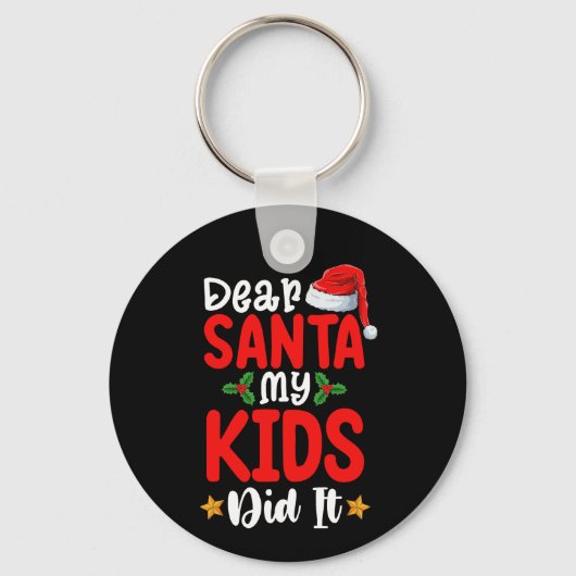 Liebe Weihnachtskinder haben Weihnachten Vater Mam Schlüsselanhänger (Vorderseite)
