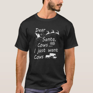Liebe Weihnachtskühe Ich Will Nur Kühe Bauer Liebe T-Shirt