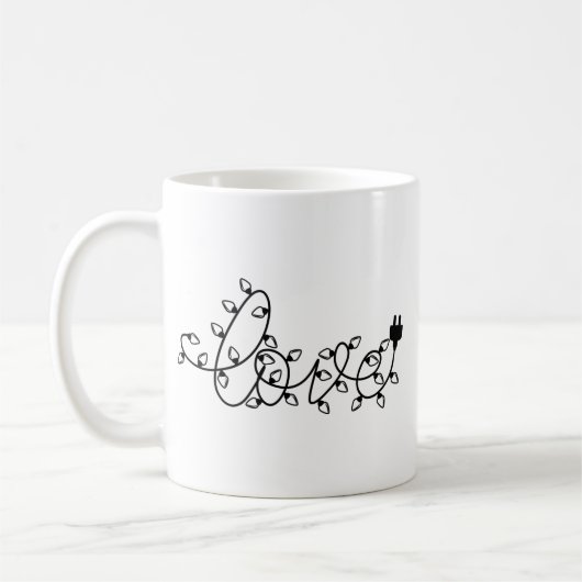 Liebe Weihnachtslichter Text-45871 Kaffeetasse (Links)