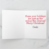 Liebe Weihnachtslieder Weihnachtskatzenbaum Custom Karte (Innenseite)