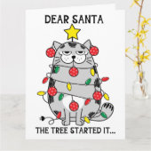 Liebe Weihnachtslieder Weihnachtskatzenbaum Custom Karte (Gelbe Blume)