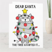 Liebe Weihnachtslieder Weihnachtskatzenbaum Custom Karte (Rückseite)