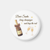 Liebe Weihnachtsmann Champagner Design Magnet (Vorne)
