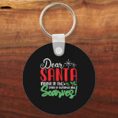 Liebe Weihnachtsmann glauben an Geist von Weihnach Schlüsselanhänger (Vorderseite)