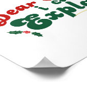 Liebe Weihnachtsmann, ich kann Ihnen erklären - hä Poster (Ecke)