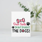 Liebe Weihnachtsmann Vergiss nicht die Weihnachtsz Einladungspostkarte (Stehend Vorderseite)